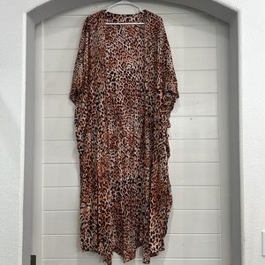 Leopard print cover up
